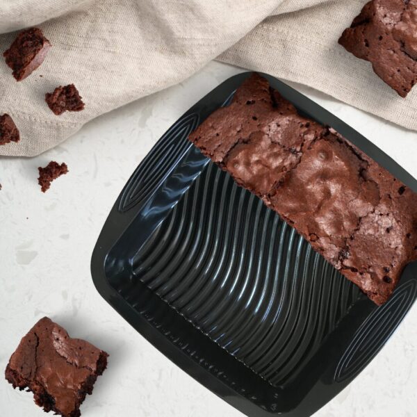 Štvorcová silikónová forma na pečenie, Recept na vláčne brownies s čokoládou