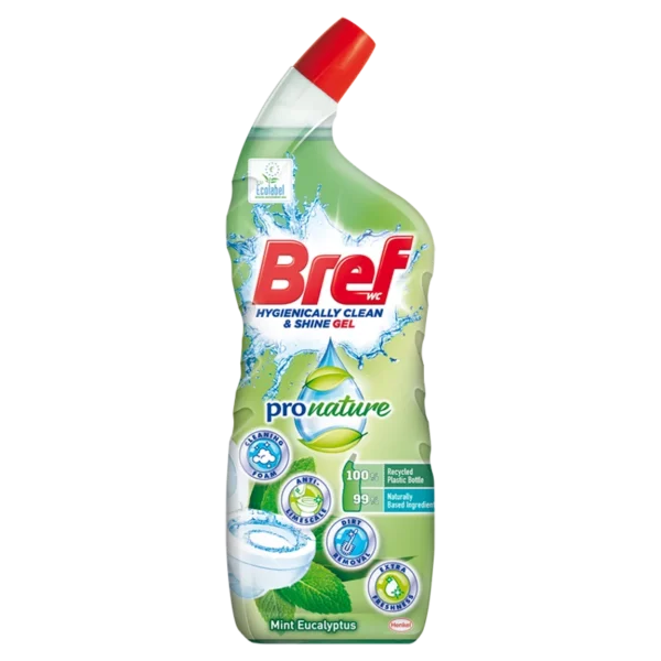Bref ProNature Mint & Eucalyptus WC čistič, 700 ml