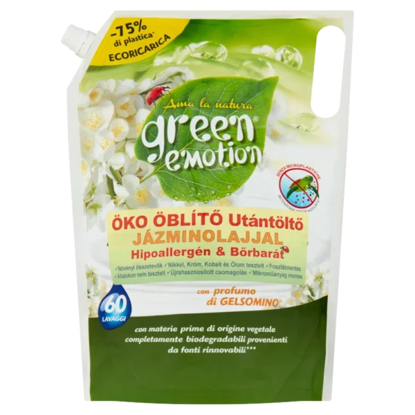 Green Emotion Ekologická aviváž – náhradná náplň s jazmínovým olejom – 60 pracích dávok (1500 ml)